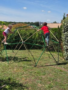 Kletterkuppel für Kinder, Outdoor, Klettergerüst Garten bis 350 kg, Kletterleiter 3 m Durchmesser Kunden-Foto 1