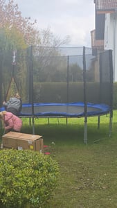 AREBOS Trampolin Ersatznetz & Randabdeckung | UV-beständig, wasserabweisend Kunden-Foto 4
