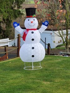ALIGHTUP Bonhomme de neige LED Personnage de Noël avec 90 lumières blanches froides 120 cm Photo du client 1