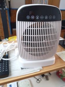 Silvercrest Heizlüfter Ventilator Heizgerät LCD SHLF 2000 E4 Fernbedienung Timer weiß Kunden-Foto 3