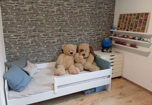 Kinderbett Classic 190x90 Kinderbett mit Rausfallschutz & Lattenrost weiß 90 x 190 für Mädchen MDF Möbelplatte, ohne Matratze, mit Schubladen Kunden-Foto 1