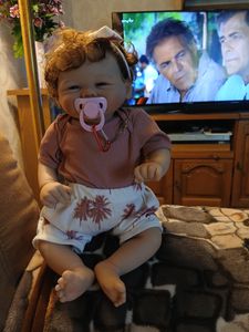 50CM Vinylpuppe, Reborn-Puppe, handwaschbar, geeignet für Babys, Jungen, weicher Vinylkörper, sieht aus wie ein echtes Baby Kunden-Foto 1