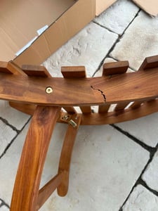 Merxx Gartenliege "Honopu" - Akazienholz, inkl. Auflage grau Kunden-Foto 5