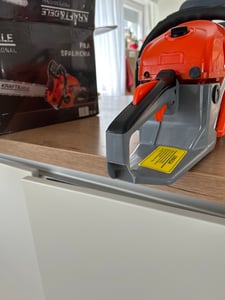 KRAFT&DELE | Benzin Kettensäge 5,7 PS +2 Schwert 16"/18" 2 Ketten + Ersatzstarter | Motorkettensäge Motorsäge Gartensäge Kunden-Foto 12