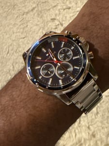 Tommy Hilfiger Mason 1791788 Niebieski męski zegarek 45 mm Zdjęcie produktu od klienta nr 1