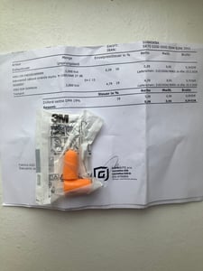 3M 1100/SNR 37 DB - zatyczki przeciwhałasowe Zdjęcie produktu od klienta nr 1