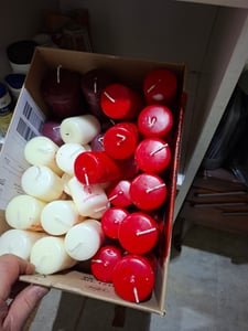 Kerzenbeutel 5 KG -C Ware- getauchte Kerzen NEUWARE (gemischte Kerzen) Kunden-Foto 1