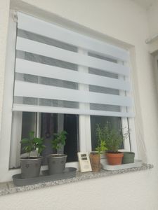Doppelrollo 45x100 cm Duo Rollo Klemmfix ohne Bohren Weiß Kunden-Foto 2
