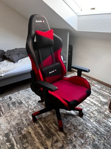 Huzaro Force 6.2 | Gaming Stuhl Bürostuhl Schreibtischstuhl Gamer Stoff | bis 130 kg belastbar | Höhenverstellbar Kopfstütze Lendenstütze | Grau Kunden-Foto 1