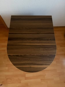 COSTWAY, rozkládací jídelní stůl, kuchyňský stůl z dřeva, jídelní stůl pro 4-7 osob, rozkládací stůl s nosností až 60 kg, vhodný do malých prostor, rozměry 163x80x75 cm. Káva Fotografie od zákazníka č. 1