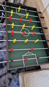 COSTWAY 4 w 1 – stół do piłkarzyków, stół wielofunkcyjny z piłkarzykami, bilardem, tenisem stołowym i air hockeyem, zestaw stołów do gier dla dzieci i dorosłych 125 x 97 x 83 cm Zdjęcie produktu od klienta nr 4