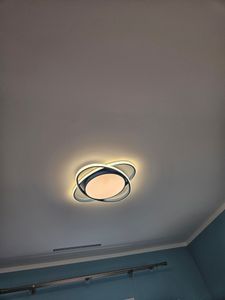 LED Deckenlampe Kinderzimmer 54W Weiß Deckenleuchte Dimmbar Mit Fernbedienung Einstellbar Farbtemperatur 3000-6500K für Schlafzimmer Ø52CM Kunden-Foto 1