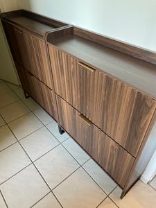 FCH Schuhschrank mit 2 Klappen, Schuhregal mit Schubladen, 63.5x24x94cm, Weiß Kunden-Foto 1