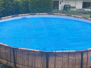 Wiltec Bâche à bulles solaire ronde pour piscine, Ø 5 m, 400 µ, en PE, couleur noire, couverture piscine, chauffage piscine Photo du client 2