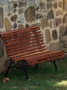Linder Exclusiv Gartenbank Parkbank Gartenmöbel Holzbank MC4414 150x70x81 cm Kunden-Foto 4