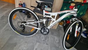 Bergsteiger Kodiak 29 Zoll Mountainbike, geeignet ab 170 cm, Scheibenbremse, Shimano 21 Gang-Schaltung, Vollfederung, Jungen-Fahrrad & Herren-Fahrrad Kunden-Foto 23