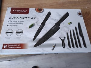 Cheffinger Messerset – 6-teilig, mit Messerblock Kunden-Foto 1