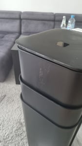 Go Practic Mülleimer Küche Mülltrennsystem 3x 40 L Mit Deckel Pedal Rollen Abfalleimer küche Müllbehälter schwarz Kunden-Foto 3