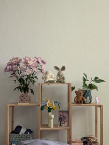 Relaxdays Blumentreppe Holz, Shabby, Innenbereich, Wohnzimmer, Pflanzenregal stehend, 6 Ablagen, HBT 70x89x27 cm, braun Kunden-Foto 1