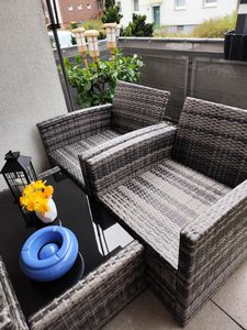 tectake® Rattan Lounge Jesolo für 4 Personen widerstandsfähig Kunden-Foto 2