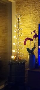 3.09 Albero di Natale in metallo con 100 LED bianchi caldi Foto del cliente 1