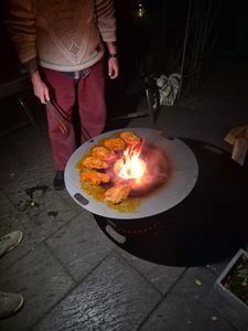 Ohnivá deska 80 cm - masivní 5mm grilovací deska pro ohnivý sud nebo ohnivou mísu - od předního výrobce na trhu - Vyrobeno v Německu Fotografie od zákazníka č. 3