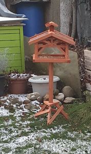 Vogelhaus PIEPMATZ mit Ständer Vogelfutterhaus Futterhaus Vogel Haus Holz Vogel Kunden-Foto 1