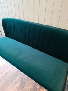 HOMCOM Sofa 2-Sitzer Stoffsofa Couch Polstersofa Loungesofa breit Rosa Kunden-Foto 1