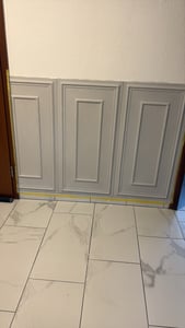 3D-Wandpaneele Kaschmir | Dekorative Deckenpaneele aus Polystyrol | 100 x 50 cm | 16 Stück | Moderner geometrischer Stil Kunden-Foto 1