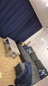 Voppi Zestaw zasłon dekoracyjnych 140x240 cm czarne zasłony półzaciemniające na żabki agrafki tunel Zdjęcie produktu od klienta nr 1