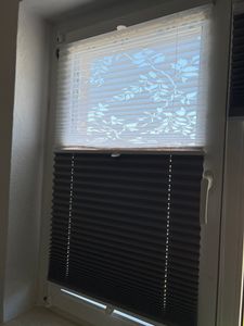 Sekey Żaluzje plisowane 45×120 cm Żaluzje plisowane Clampfix Bez wiercenia Żaluzje okienne Zaciemniające z półprzezroczystym wzorem Burnout Żaluzje plisowane do okien Zdjęcie produktu od klienta nr 3