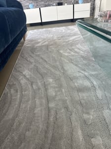 Teppich Wohnzimmer teppich Schlafzimmer 3D Effekt modern Weich kurzflor Wellenmuster Qualitativ, Farbe:Anthrazit, Maße:200 x 290 cm Kunden-Foto 1