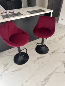 vidaXL Tabouret de bar 2 pcs. velours crème - Tabouret de bar Photo du client 1