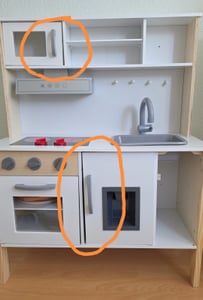 COSTWAY Kinderküche Spielküche inkl. 18 Zubehör, Spielzeugküche mit Spüle, Mikrowelle, Eismaschine & Backofen, für Kinder ab 2 Jahre Holz Rosa Kunden-Foto 1