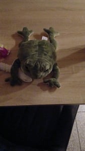 Alien Monster Plüschtier 33cm Grün Tentakel Horn Horror Puppe Kuscheltier Kinder Geschenk Kunden-Foto 1
