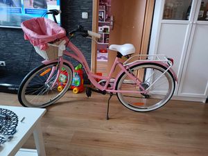 Goetze Mood 26 Zoll City Bike, 17 Zoll Tiefeinsteiger, 6-Gang Shimano Tourney, V-Bremse, LED-Beleuchtung, Gepäckträger, Korb mit Bezug Kunden-Foto 4
