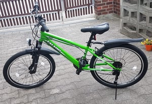 26 Zoll MTB mit Beleuchtung und SHIMANO Fahrrad 21-Gang Gelb Kunden-Foto 3