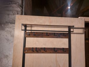 VASAGLE Garderobenständer mit Schuhbank, Garderobe, Schuhaufbewahrung, 2 Schubladen aus Stoff, 10 Haken, 6 seitliche Haken, 30 x 80,4 x 181,6 cm Kunden-Foto 1