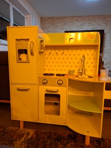 Baby Vivo Kinderküche Spielküche aus Holz - Gustavo in Weiß Kunden-Foto 2