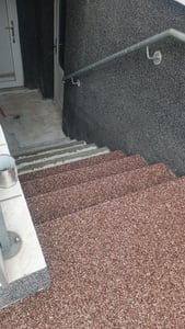 Steinteppich Set Marmorkies Bodenbeschichtung W730 Rosso Verona Terracotta 1-4mm - (25Kg) 2qm Kunden-Foto 1
