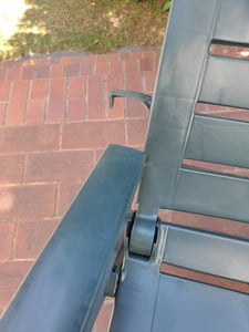 Klapstoel, tuinstoel, terrasstoel, kunststof, groen, 5 standen Klantenfoto 1