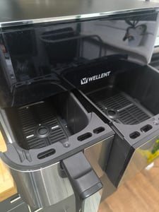 WELLENT XXL Heißluftfritteuse 11L Dual Zone, Airfryer 2600W mit 2 Körben, 10 Programme,LED Touch – 80-200°C – Spülmaschinenfest – Ohne PFAS Kunden-Foto 20