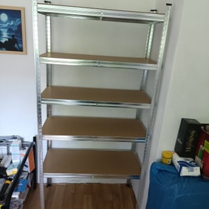 Aga Steckregal, Werkstattregal,Schwerlastregal, Lagerregal, Metallregal 180x90x40 cm, 5 Böden, raglast gesamt 875 kg Kunden-Foto 5