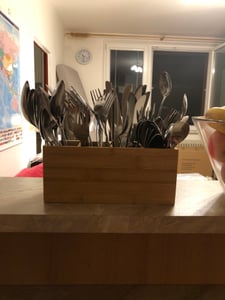 Bamboe-organizer met 4 compartimenten, model 4COMP, afmetingen 33x15,6 cm Klantenfoto 1