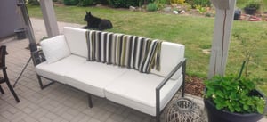 tectake® Garten-Loungesofa Comosa, 3-Sitzer, XXL-Polsterung Kunden-Foto 2