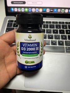 Vitamin D3 2000 I.E. – 365 vegane Tabletten – für normale Knochen, Muskelfunktion & Immunsystem – Langzeitvorrat – labore Qualität Kunden-Foto 1