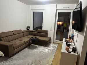 Masseno Ecksofa NOLA R-S mit Schlaffunktion L-Form, Sofa mit Bettkasten, Wohnzimmersofa, Couch, Soffa, Bettsofa, Couchgarnitur- Beige, MONOLITH 09 Kunden-Foto 3