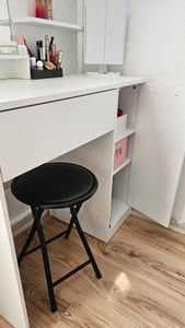 VASAGLE Schminktisch,  mit Spiegel, Aufbewahrungsfach, 1 Schublade, 2 Ablagen Kunden-Foto 1