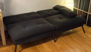 COMHOMA Sofa Schlafsofa mit Schlaffunktion, überzug Futon Klappsofa, Bettcouch, ecksofa, Couch Gästebett, 3-Sitzer Sofa, mit verstellbare Rückenlehne Kunden-Foto 2