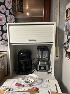 SIMMOB Küchenschrank Schrank Oberschrank Hängeschrank mit Rollladentür B 60 cm, Farbe:Aluminium Kunden-Foto 1
